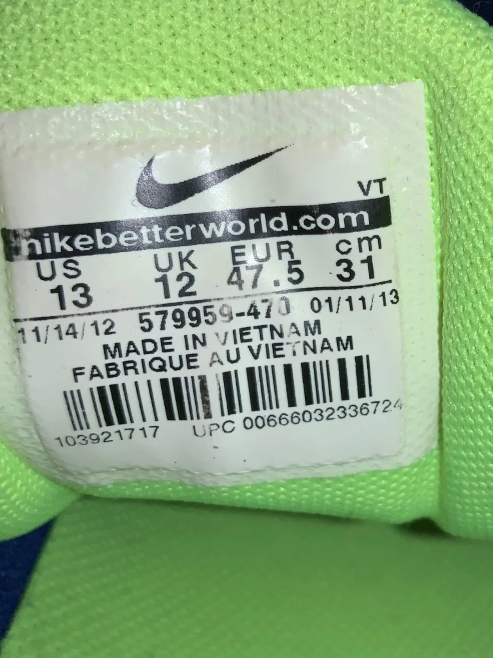 Nike Free 5.0 Running Shoes Size men’s 13 Hyper Blue Volt